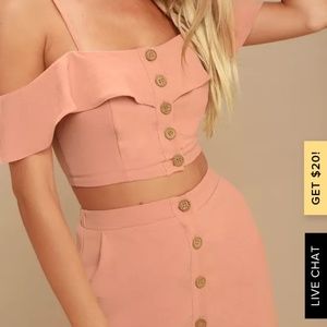NWT Lulu's Malta Mauve Pink Two-Piece Dress